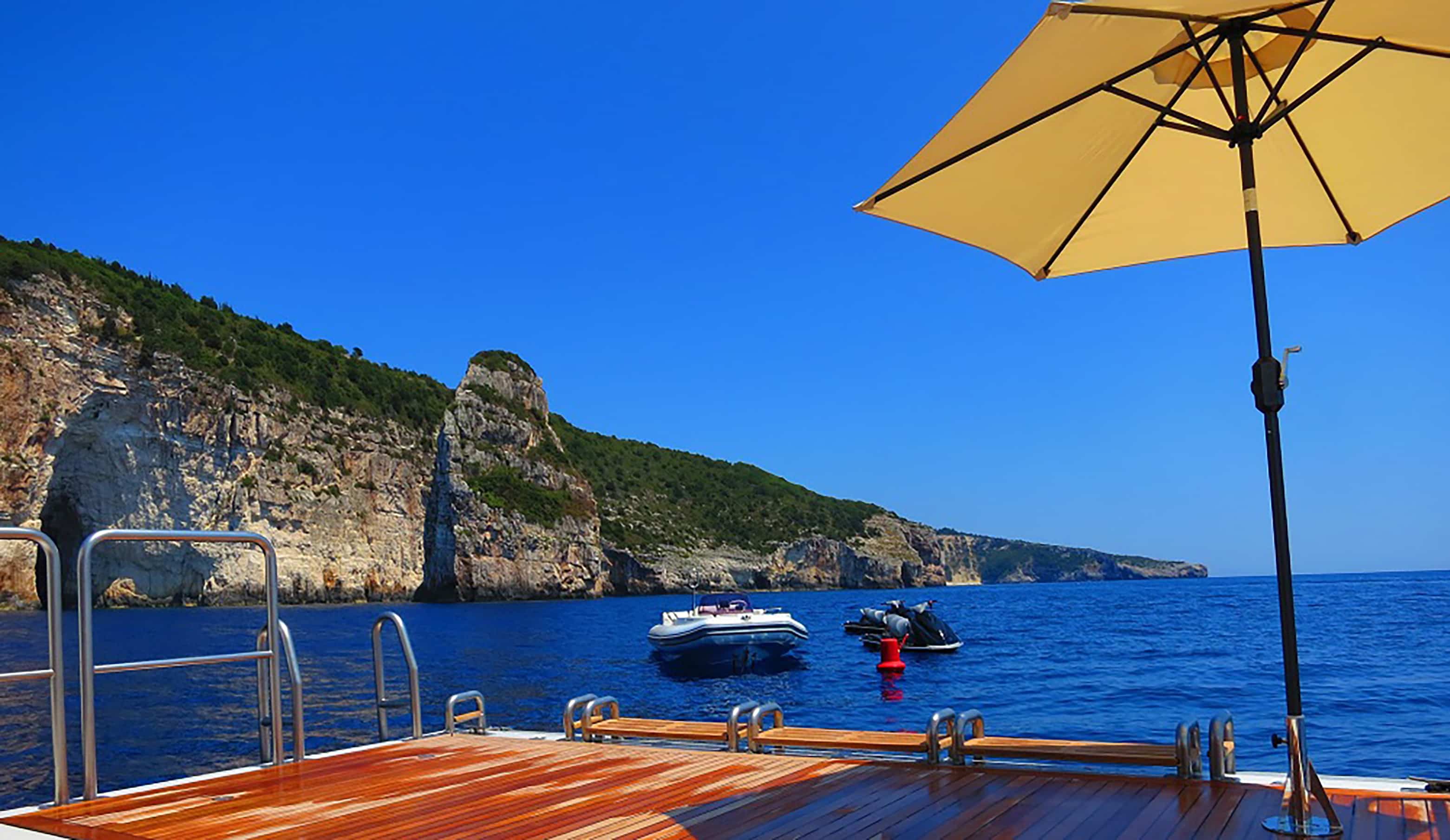 crew on luxury yacht