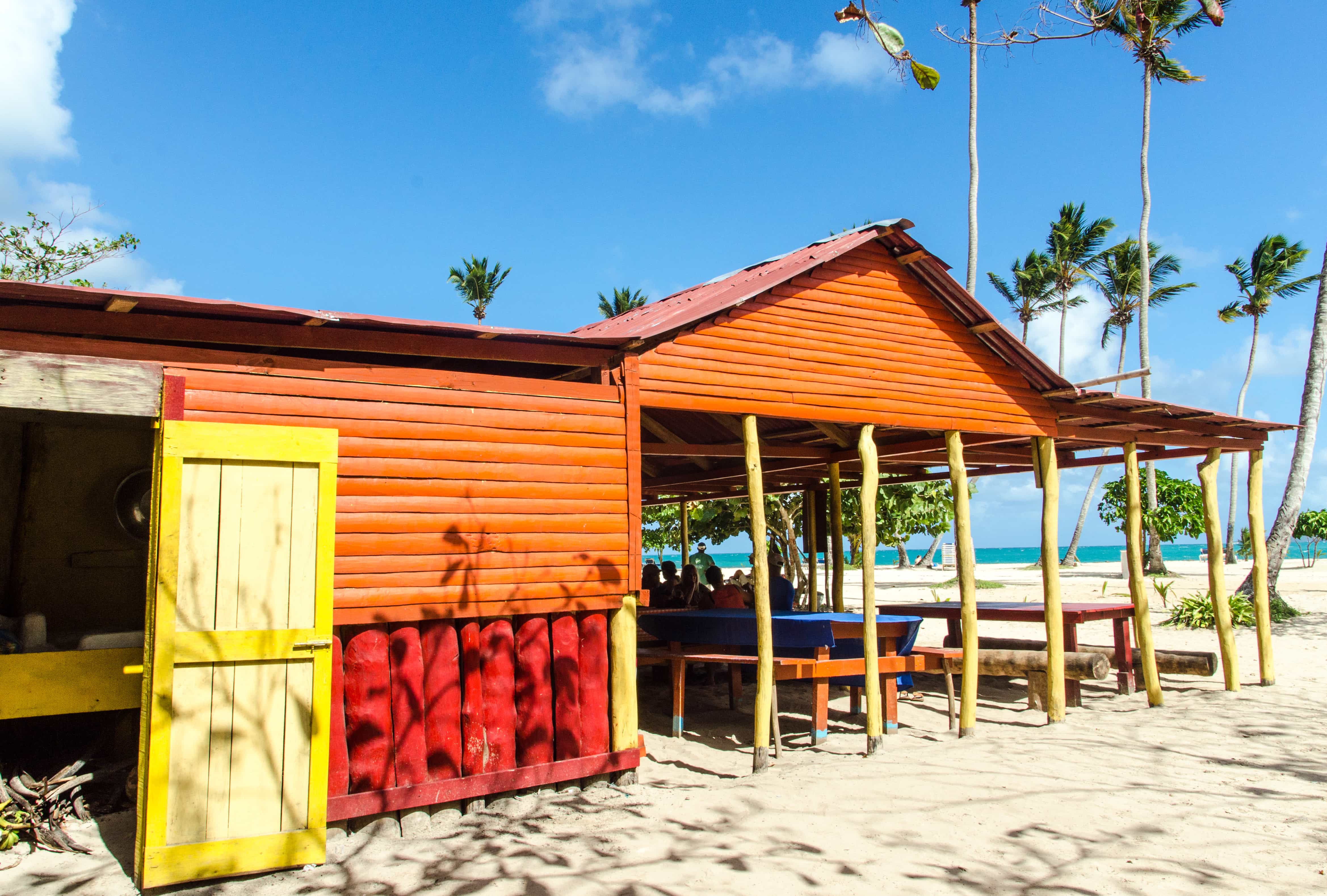 Beach Bag On Sandy Beach, Mustique, Grenadine Islands by